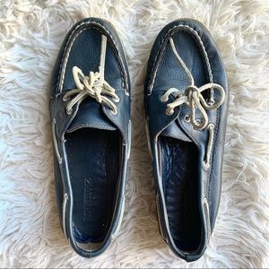 Sperry Blue Leather Boat Shoes